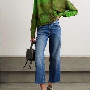 MOTHER Denim The Rambler Zip Ankle Fray mid-rise straight-leg jeans